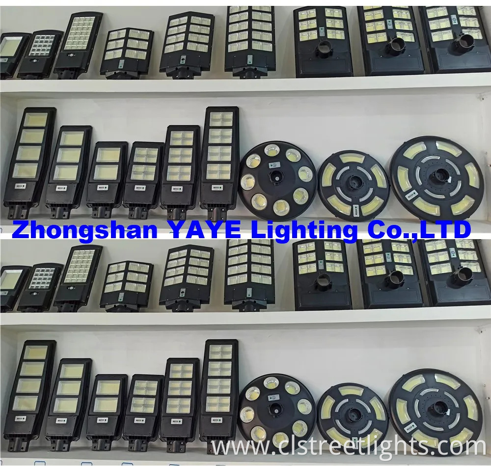 China Solar Manufacturer 2000/1000/800/600/500W/400/300/200/100W LED Sensor IP66 Street Outdoor All in One Camera ABS COB Wall Flood Garden Road Battery Light